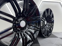 New 19 Inch Spyder Style Alloy Wheels In Gloss Black With Deeper 9.5" Rears Suit BMW E60 5x120