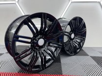 New 19 Inch Spyder Style Alloy Wheels In Gloss Black With Deeper 9.5" Rears Suit BMW E60 5x120