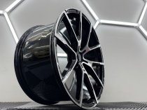 New 19 Inch Type 728 Alloy Wheels in Gloss Black With Polished Face And Wider 9.5" Rears 5x120