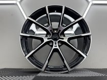 New 19 Inch Type 728 Alloy Wheels in Gloss Black With Polished Face And Wider 9.5" Rears 5x120