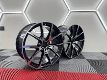 New 19 Inch Type 728 Alloy Wheels in Gloss Black With Polished Face And Wider 9.5" Rears 5x120