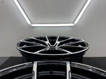 New 19 Inch Type 728 Alloy Wheels in Gloss Black With Polished Face And Wider 9.5" Rears 5x120