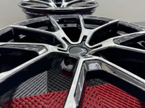 New 19 Inch Type 728 Alloy Wheels in Gloss Black With Polished Face And Wider 9.5" Rears 5x120