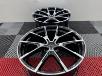 New 19 Inch Type 728 Alloy Wheels in Gloss Black With Polished Face And Wider 9.5" Rears 5x120