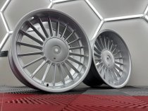 New 18 Inch , Alpin Classic Style Alloy Wheels In Silver With Deep Dish And Deeper 9.5" Rears 5x120