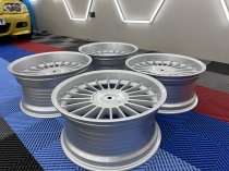 New 18 Inch , Alpin Classic Style Alloy Wheels In Silver With Deep Dish And Deeper 9.5" Rears 5x120