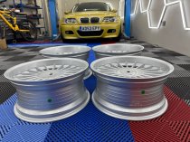 New 18 Inch , Alpin Classic Style Alloy Wheels In Silver With Deep Dish And Deeper 9.5" Rears 5x120