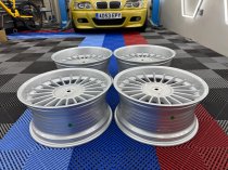 New 18 Inch , Alpin Classic Style Alloy Wheels In Silver With Deep Dish And Deeper 9.5" Rears 5x120