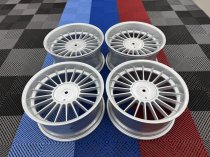 New 18 Inch , Alpin Classic Style Alloy Wheels In Silver With Deep Dish And Deeper 9.5" Rears 5x120