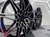 New 19 Inch Type 826 Comp Style Alloy Wheels in Gloss Black With Polished Face And Wider 9.5" Rears 5x120