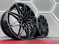 New 19 Inch Type 826 Comp Style Alloy Wheels in Gloss Black With Polished Face And Wider 9.5" Rears 5x120