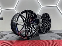 New 19 Inch Type 826 Comp Style Alloy Wheels in Gloss Black With Polished Face And Wider 9.5" Rears 5x120