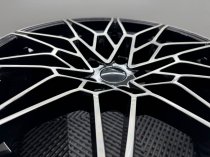 New 19 Inch Type 826 Comp Style Alloy Wheels in Gloss Black With Polished Face And Wider 9.5" Rears 5x120
