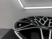New 19 Inch Type 826 Comp Style Alloy Wheels in Gloss Black With Polished Face And Wider 9.5" Rears 5x120