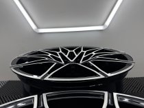 New 19 Inch Type 826 Comp Style Alloy Wheels in Gloss Black With Polished Face And Wider 9.5" Rears 5x120