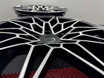 New 19 Inch Type 826 Comp Style Alloy Wheels in Gloss Black With Polished Face And Wider 9.5" Rears 5x120