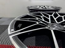 New 19 Inch Type 826 Comp Style Alloy Wheels in Gloss Black With Polished Face And Wider 9.5" Rears 5x120