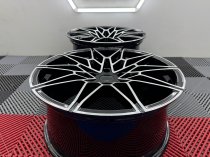 New 19 Inch Type 826 Comp Style Alloy Wheels in Gloss Black With Polished Face And Wider 9.5" Rears 5x120
