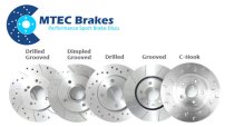 New M-Tec Performance Front 340mm Brake Discs BMW 1 2 3 4 Series (F Series) Drilled / Grooved / Dimpled / C-Hook