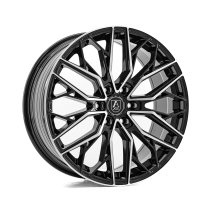 New 18 Inch AXE EX48T Alloy Wheels In Gloss Black Polished Load Rated 1150KG, Ford Transit Custom Gen 2, VW Transporter T7 6x120