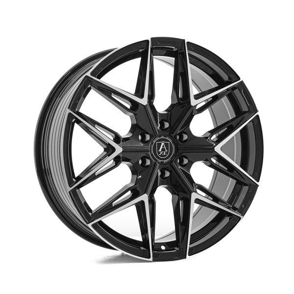 New 20 Inch AXE EX47T Alloy Wheels In Gloss Black Polished, 1250kg Load Rated, Ford Transit Custom, VW Transporter T7 6x120