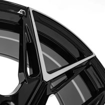 New 20 Inch AXE EX47T Alloy Wheels In Gloss Black Polished, 1250kg Load Rated, Ford Transit Custom, VW Transporter T7 6x120