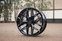 New 20 Inch AXE EX47T Alloy Wheels In Gloss Black Polished, 1250kg Load Rated, Ford Transit Custom, VW Transporter T7 6x120