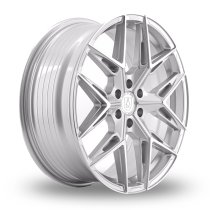 New 20 Inch AXE EX47T Alloy Wheels In Gloss Silver Polished, 1250kg Load Rated, Ford Transit Custom, VW Transporter T7 6x120