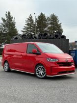 New 20 Inch AXE EX47T Alloy Wheels In Gloss Silver Polished, 1250kg Load Rated, Ford Transit Custom, VW Transporter T7 6x120
