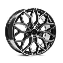 New 18 Inch 1AV ZX12T Alloy Wheels In Gloss Black Polished, 1125kg Load Rated, Ford Transit Custom Gen 1 5x160
