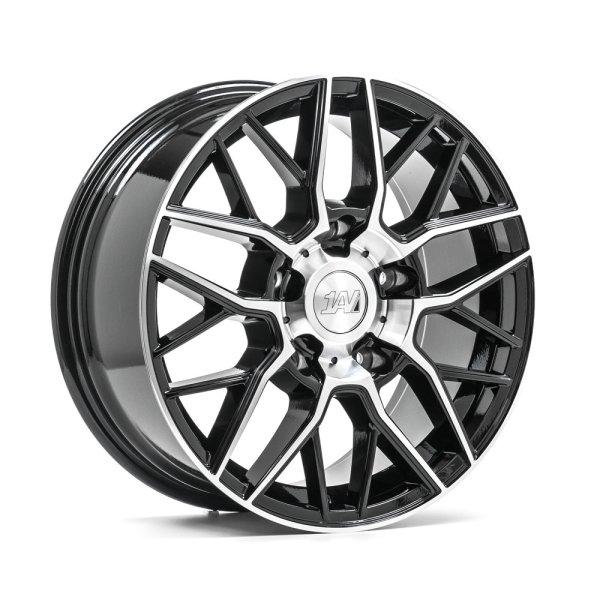 New 18 Inch 1AV ZX11T Alloy Wheels In Gloss Black Polished, 1000kg Load Rated, Ford Transit Custom Gen 1 5x160