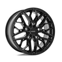 New 18 Inch Lenso Ventus Transit Alloy Wheels In Gloss Black, 1150kg Load Rated, Ford Transit Custom Gen 1 5x160