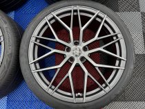 New 22 Inch Veemann VC520 Alloy Wheels In Dark Graphite Machines With Deeper Concave 12" Rears Fitted With Good Continental Part Worn Tyres 5x120