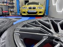 New 22 Inch Veemann VC520 Alloy Wheels In Dark Graphite Machines With Deeper Concave 12" Rears Fitted With Good Continental Part Worn Tyres 5x120
