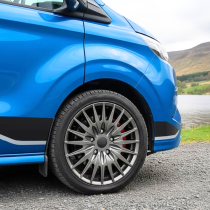 New 18 Inch Cades RX Alloy Wheels In Sea Grey, Load Rated 1000kg For Ford Transit Custom 5x160