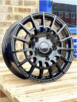 New 18 Inch Calibre T-Sport Alloy Wheels In Gloss Black, Load Rated 1250kg For Ford Transit Custom 5x160