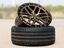 New 20 Inch Calibre CV3 Alloy Wheels In Satin Bronze, 960kg Load Rated, Ford Transit Custom Gen 2, VW Transporter T7 6x120