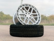 New 20 Inch Calibre CV3 Alloy Wheels In Silver, 960kg Load Rated, Ford Transit Custom Gen 2, VW Transporter T7 6x120
