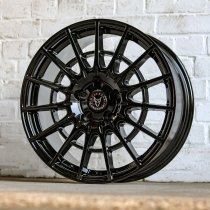 New 18 Inch Wolfrace Eurosport Turismo Super T Alloy Wheels In Gloss Black, Load Rated 1250kg For Ford Transit Custom 5x160