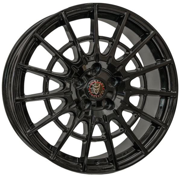 New 18 Inch Wolfrace Eurosport Turismo Super T Alloy Wheels In Gloss Black, Load Rated 1250kg For Ford Transit Custom 5x160