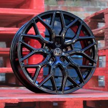 New 18 Inch Wolfrace Eurosport Urban Racer Road Edition Alloy Wheels In Gloss Black, Load Rated 1000kg For Ford Transit Custom 5x160