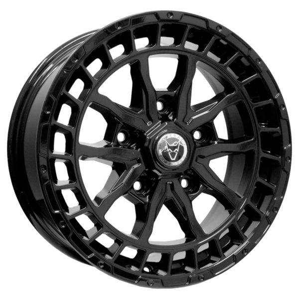 New 18 Inch Wolfrace Eurosport Wolf Super T Alloy Wheels In Gloss Black, Load Rated 1250kg For Ford Transit Custom 5x160