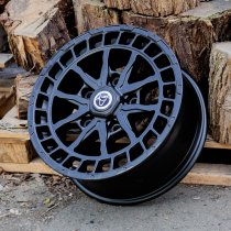 New 18 Inch Wolfrace Eurosport Wolf Super T Alloy Wheels In Gloss Black, Load Rated 1250kg For Ford Transit Custom 5x160
