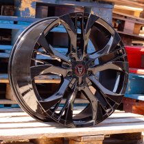 New 18 Inch Wolfrace Eurosport Assassin GT2 Alloy Wheels In Gloss Black, 885kg Load Rated, Ford Transit Custom Gen 2, VW Transporter T7 6x120