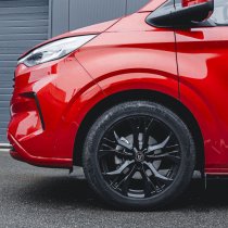 New 18 Inch Wolfrace Eurosport Assassin GT2 Alloy Wheels In Gloss Black, 885kg Load Rated, Ford Transit Custom Gen 2, VW Transporter T7 6x120