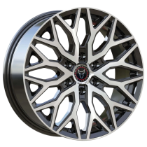 New 18 Inch Wolfrace Eurosport Wolfsburg Super 6 Alloy Wheels In Gloss Black Polished, 1250kg Load Rated, Ford Transit Custom Gen 2, VW Transporter T7 6x120