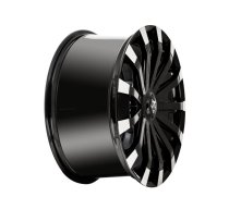New 18 Inch Wolfrace Eurosport Renaissance Alloy Wheels In Gloss Black Polished, 1250kg Load Rated, Ford Transit Custom Gen 2, VW Transporter T7 6x120