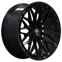 New 18 Inch Wolfrace Vanspeed Bayern V7 Alloy Wheels In Gloss Raven Black, 1050kg Load Rated, Ford Transit Custom Gen 2, VW Transporter T7 6x120