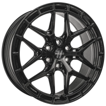 New 20 Inch Wolfrace Vanspeed Vortex Alloy Wheels In Gloss Raven Black, 1350kg Load Rated, Ford Transit Custom Gen 2, VW Transporter T7 6x120