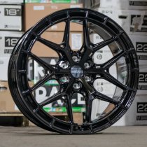 New 20 Inch Wolfrace Vanspeed Vortex Alloy Wheels In Gloss Raven Black, 1350kg Load Rated, Ford Transit Custom Gen 2, VW Transporter T7 6x120